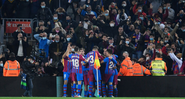 Jogadores do Barcelona comemorando o gol diante do Espanyol pela La Liga - GettyImages