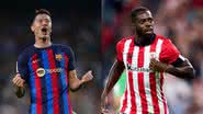 Lewandowski, do Barcelona, e Iñaki Williams, do Bilbao - Alex Caparros, Juan Manuel Serrano Arce / Getty Images
