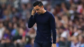 Xavi saiu chateado com a eliminação do Barcelona na fase de grupos da Champions League - GettyImages