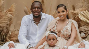 Usain Bolt e sua esposa Kasi Benett revelaram o nascimento de seus filhos gêmeos - Instagram: @kasi.b