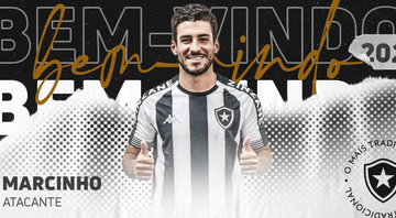 Botafogo anuncia contratação do atacante Marcinho - Reprodução/ Botafogo
