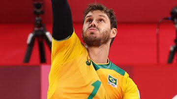 Bruninho, do Brasil, conseguiu uma grande vitória contra a Eslovênia - GettyImages
