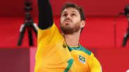 Bruninho, do Brasil, conseguiu uma grande vitória contra a Eslovênia - GettyImages