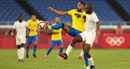 Brasil enfrentou a Costa do Marfim na segunda rodada do futebol masculino nos Jogos Olímpicos de Tóquio - Getty Images
