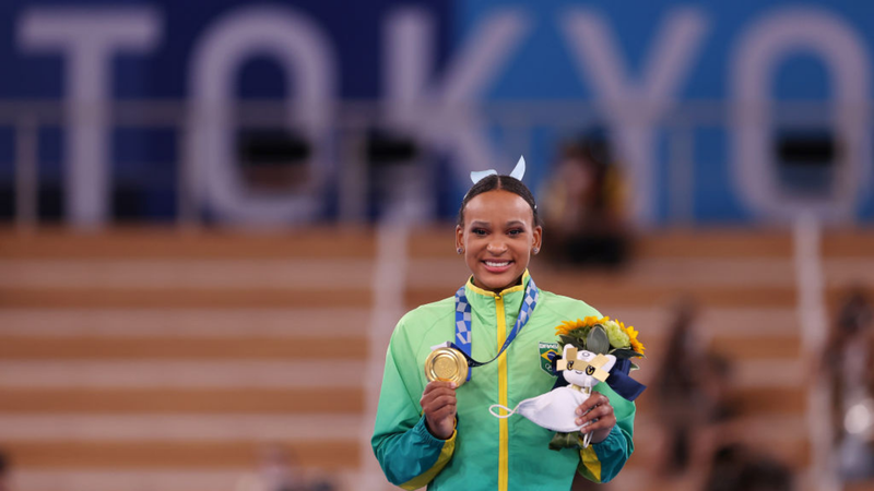 Rebeca Andrade, medalhista de ouro em Tóquio - GettyImages
