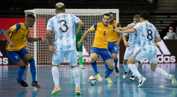 Brasil e Argentina se enfrentaram na semifinal da Copa do Mundo de Futsal - Flickr - Thais Magalhães / CBF