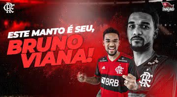 Flamengo anuncia contratação de zagueiro Bruno Viana - Reprodução/ Flamengo
