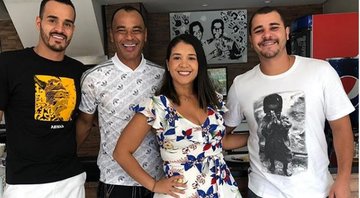 Cafu se pronuncia sobre a morte do filho mais velho, Danilo (Da esquerda à direita: Wellington, Cafu, Michelle e Danilo) - Instagram