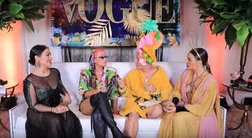 Cleo, Xuxa e Isis foram convidadas do canal de Matheus Mazzafera durante o Baile da Vogue - Transmissão YouTube Matheus Mazzafera