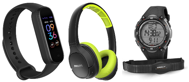 Eletrônicos esportivos: smartwatches, fones de ouvido, monitores cardíacos e mais - Reprodução/Amazon