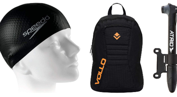 Óculos de natação, garrafa térmica, máscara esportiva e outros acessórios para a hora dos exercícios físicos - Reprodução/Amazon
