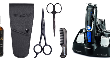 Cuidados pessoais: barbeadores, pomadas modeladoras, shampoos e tônicos disponíveis na Amazon - Reprodução/Amazon