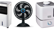 Ventiladores, ar condicionados, climatizadores e outros itens para amenizar o calor do verão - Reprodução/Amazon