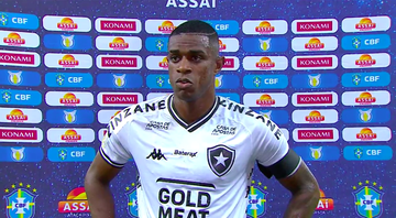 Marcelo Benevenuto, zagueiro do Botafogo - Transmissão TV Globo