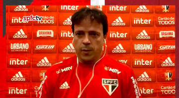 Fernando Diniz, treinador do São Paulo - Transmissão TV Globo