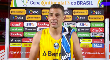 Diego Souza, atacante do Grêmio - Transmissão TV Globo