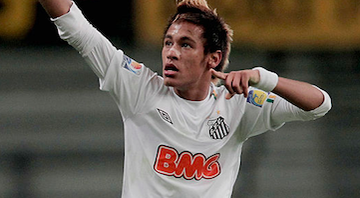 Neymar em ação pelo Santos - GettyImages