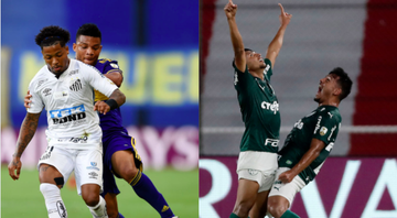 Marinho, atacante do Santos, e Rony, atacante do Palmeiras - GettyImages