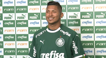 Rony com a camisa do Palmeiras - Transmissão Globo Esporte
