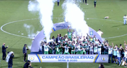 Chapecoense comemorando título - Transmissão Premiere FC