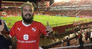 Cartolouco, jornalista em partida de futebol - Reprodução/Instagram