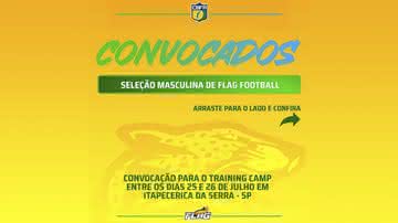 CBFA convoca seleção Brasileira Masculina de Flag Football - Divulgação / CBFA