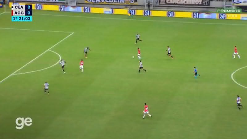 Ceará x Atlético-GO no Brasileirão - Reprodução/GE