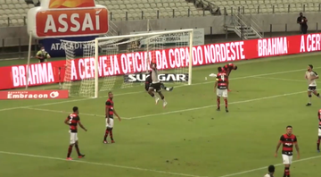 Ceará marca dois gols no fim e vence o Vitória pela Copa do Nordeste - Reprodução/ DAZN