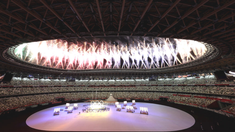 Estádio Olímpico de Tóquio onde aconteceu a cerimônia de abertura das Olimpíadas - GettyImages