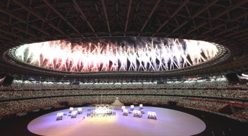 Estádio Olímpico de Tóquio onde aconteceu a cerimônia de abertura das Olimpíadas - GettyImages