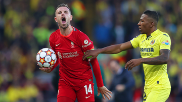 Henderson abriu o jogo sobre a vitória do Liverpool contra o Villarreal na Champions League - GettyImages