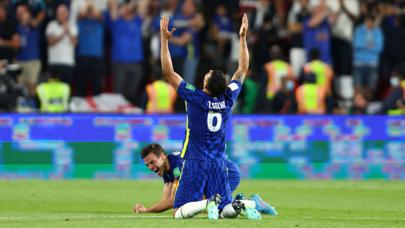 Thiago Silva celebrou a conquista do Mundial de Clubes pelo Chelsea e Tuchel brincou - GettyImages