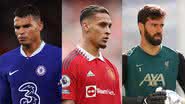 Thiago Silva, do Chelsea, Antony, do Manchester United, e Alisson, do Liverpool - Ryan Pierse, Michael Regan, Catherine Ivill / Getty Images
