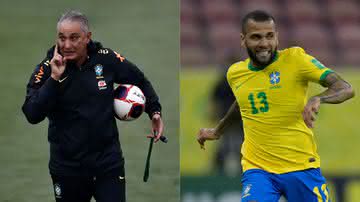 Seleção Brasileira: Tite e Daniel Alves (° - Getty Images