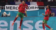 Cristiano Ronaldo comemorando segundo gol no jogo - Getty Images