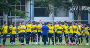 Jogadores do Cruzeiro reunidos durante treinamento - Bruno Haddad / Cruzeiro / Flickr