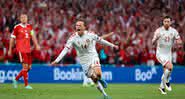 Damsgaard comemorando seu lindo gol na Euro - Getty Images