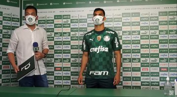Danilo Barbosa em apresentação - Transmissão / TV Palmeiras