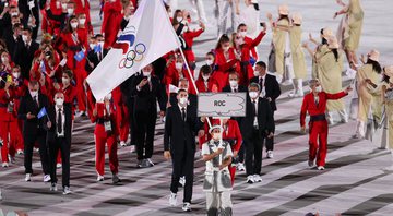 Delegação do Comitê Olímpico Russo na abertura dos Jogos Olímpicos - Getty Images