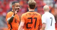 Memphis Depay e Frenkie De Jong pela seleção holandesa - Getty Images