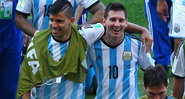 Messi e Agüero em ação pela Seleção Argentina - GettyImages