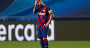 Messi em ação com a camisa do Barcelona - GettyImages
