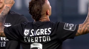 Everton Cebolinha em ação pelo Benfica - Transmissão Liga NOS