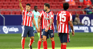 Suárez em ação com a camisa do Atlético de Madrid - GettyImages