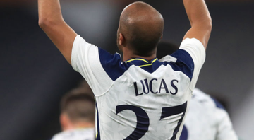 Lucas comemorando gol pelo Tottenham - GettyImages
