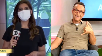 Neto elogia jornalista Andréia Sadi ao vivo e ela responde - Transmissão TV Bandeirantes/Transmissão TV Globo