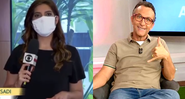 Neto elogia jornalista Andréia Sadi ao vivo e ela responde - Transmissão TV Bandeirantes/Transmissão TV Globo