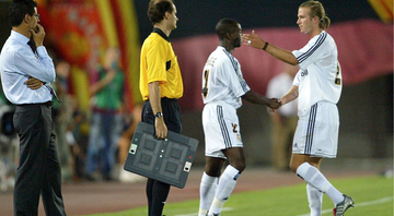 Makélélé e Beckham em ação pelo Real Madrid - GettyImages