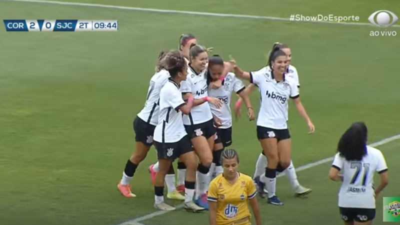 Corinthians bate o São José por 3 a 0 e cria vantagem na liderança do Brasileirão feminino - Transmissão TV Bandeirantes