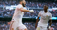 Vini Jr e Benzema em ação pelo Real Madrid - GettyImages